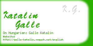 katalin galle business card